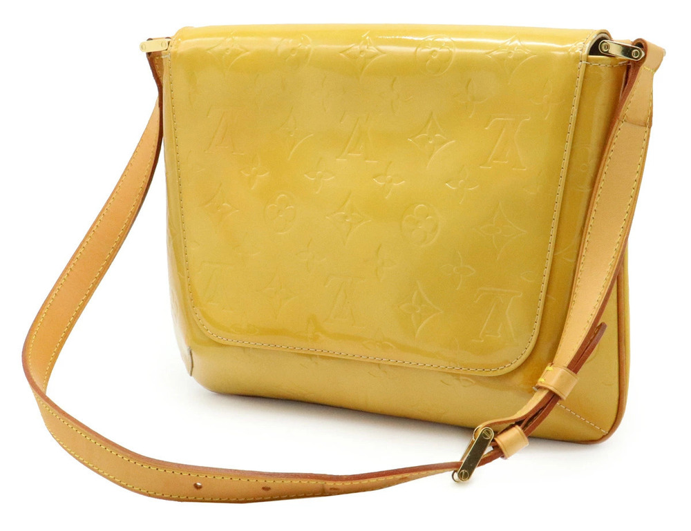 Louis Vuitton Beige Vernis Monogram Street Shoulder Thompson One Bag Semi Tan
